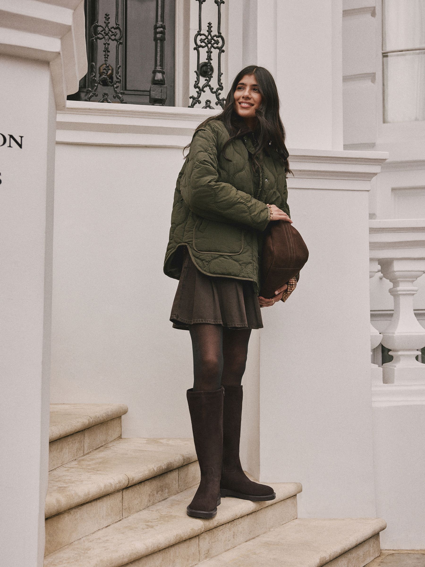 靴 70%CACAO LOOSE FIT LONG BOOTS Buy Chocolate Brown Suede Forever Comfort® Leather Round Toe