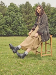 Black Faux Fur Lined Chelsea Ankle Wellies - Image 3 of 5