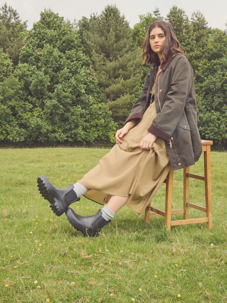 Chelsea Boots Warm Lined Wellies Womens Women's Wellies Plain Printed Boots Wellington Warehouse