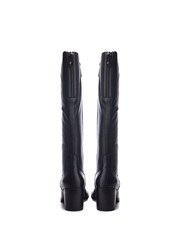 Moda in Pelle Soleene Ruched Front Long Leather Smart Black Boots - Image 3 of 4
