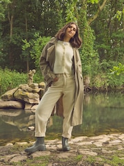Khaki Green Faux Fur Lined Chelsea Ankle Wellies - Image 5 of 11