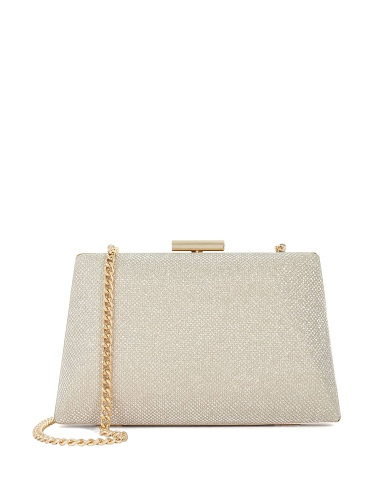 Dune London Gold Bellaria Angled Frame Clutch Bag - Image 2 of 5