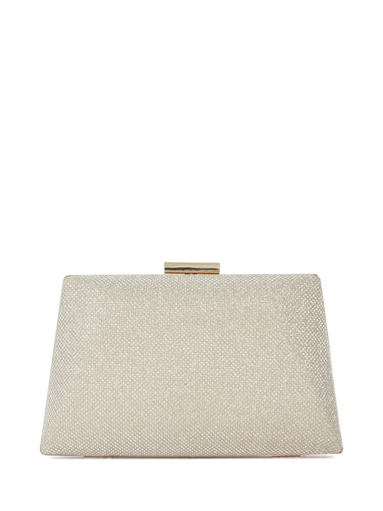 Dune London Gold Bellaria Angled Frame Clutch Bag - Image 3 of 5