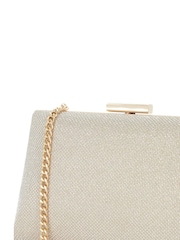 Dune London Gold Bellaria Angled Frame Clutch Bag - Image 4 of 5