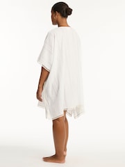 Sea Level White Heatwave 100% Cotton Kaftan - Image 2 of 4