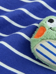Blue/White Stripe Frog Long Sleeve Appliqué T-Shirt (3mths-7yrs) - Image 3 of 4