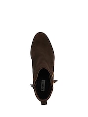 Dune London Brown Dark Regular Fit Paicing Side Zip Ankle Boots - Image 5 of 6