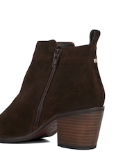 Dune London Brown Dark Regular Fit Paicing Side Zip Ankle Boots - Image 6 of 6