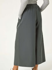Roman Grey Corduroy Wide Leg 100% Cotton Culottes - Image 3 of 5