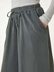 Roman Grey Corduroy Wide Leg 100% Cotton Culottes - Image 5 of 5