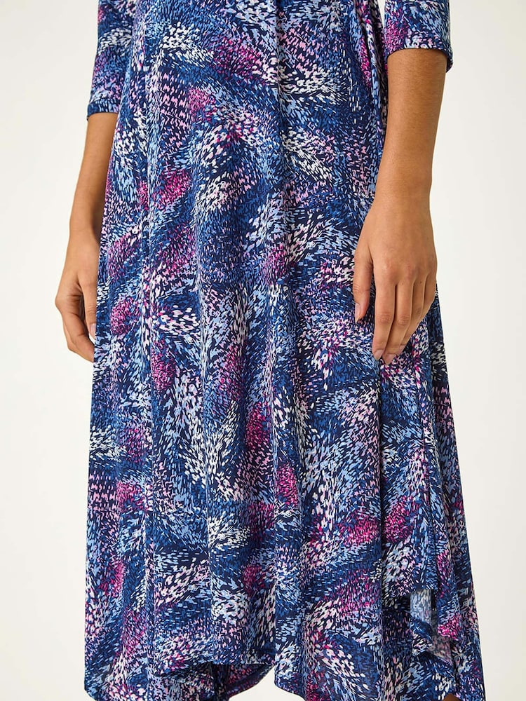 Roman Abstract Hanky Hem Midi Dress - Imagen 5 de 5 Roman Abstract Hanky Hem Midi Dress - Imagen 5 de 5