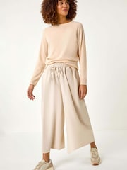 Roman Natural Corduroy Wide Leg 100% Cotton Culottes - Image 2 of 5