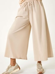 Roman Natural Corduroy Wide Leg 100% Cotton Culottes - Image 4 of 5