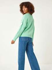 Roman Green Fun Heart Knit Jumper - Image 4 of 5
