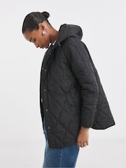 JD Williams Black Short Quilted Jacket - Image 1 of 4