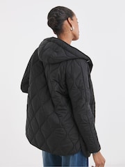 JD Williams Black Short Quilted Jacket - Image 2 of 4