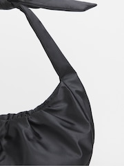 JD Williams Black Satin Bow Detail Tote Bag - Image 3 of 4