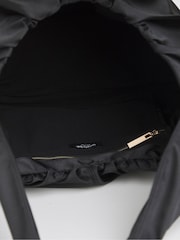 JD Williams Black Satin Bow Detail Tote Bag - Image 4 of 4