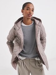 JD Williams Natural Short Quilted Jacket - Image 1 of 4