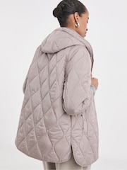 JD Williams Natural Short Quilted Jacket - Image 2 of 4