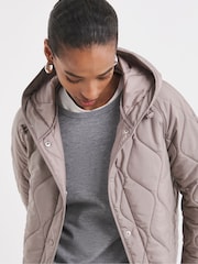 JD Williams Natural Short Quilted Jacket - Image 4 of 4