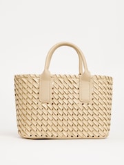 JD Williams Natural Mini Weave Tote Bag - Image 1 of 3