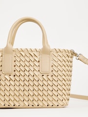 JD Williams Natural Mini Weave Tote Bag - Image 2 of 3