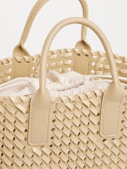 JD Williams Natural Mini Weave Tote Bag - Image 3 of 3