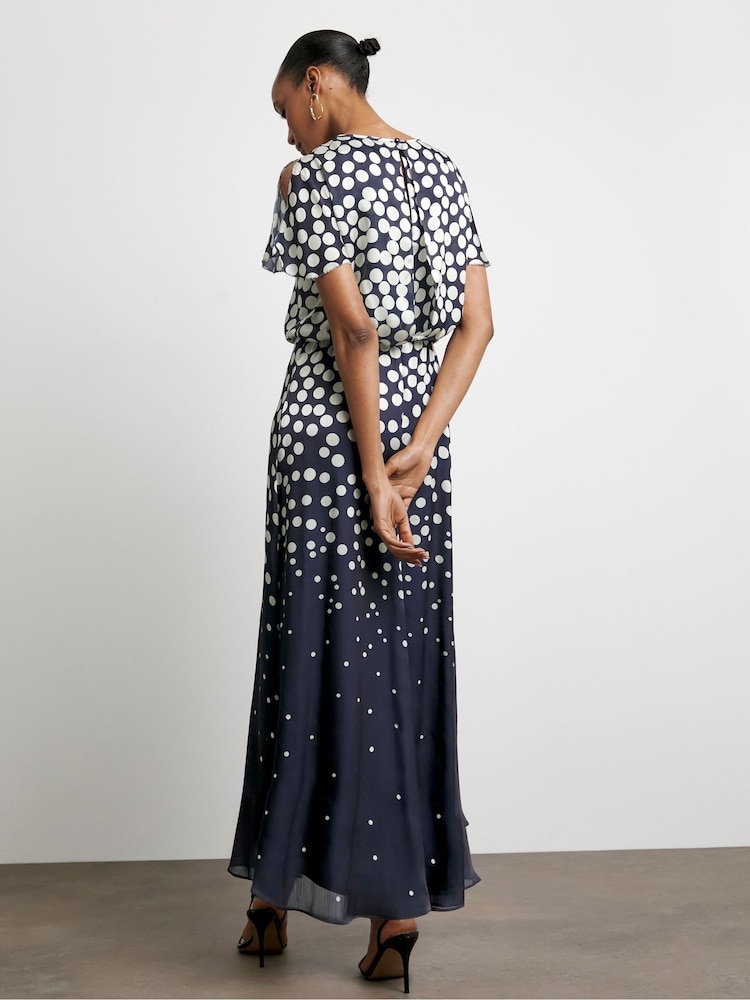 Joanna Hope Blue Split Sleeve Maxi Dress - Image 2 of 4 Joanna Hope Blue Split Sleeve Maxi Dress - Image 2 of 4