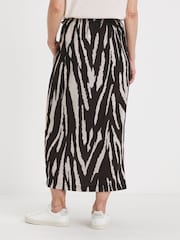 JD Williams Black Herringbone Wrap Midi Skirt - Image 3 of 4