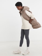 JD Williams Brown Long Hooded Leisure Gilet - Image 4 of 4