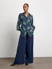 Joanna Hope Blue Wide Leg Trousers - Image 4 of 4