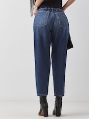 JD Williams Blue Barrel Leg Jeans - Image 2 of 4