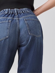 JD Williams Blue Barrel Leg Jeans - Image 4 of 4