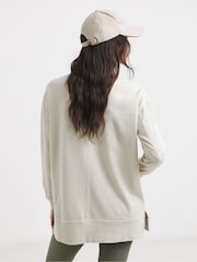 JD Williams Grey Longline Seam Detail Sweatshirt - Image 2 of 3