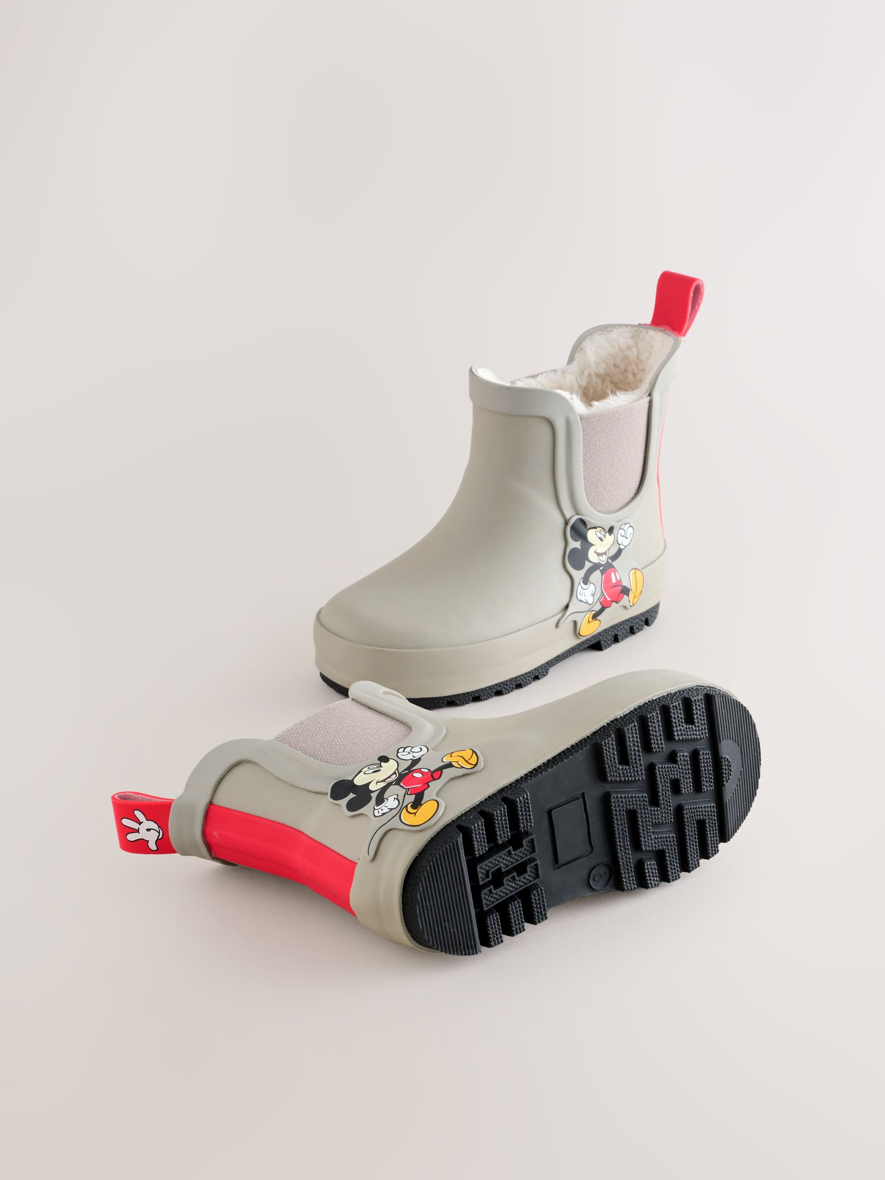 Buy Neutral Mickey Mouse Warm Lined Ankle Wellies from the Next UK
