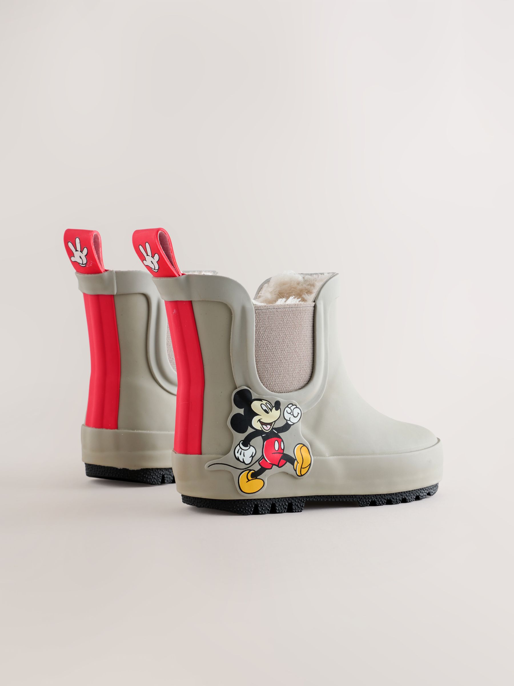Buy Neutral Mickey Mouse Warm Lined Ankle Wellies from the Next UK