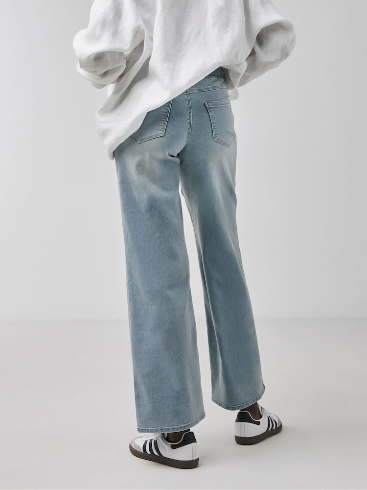 JD Williams Blue Wide Fit Wide Leg Jeggings - Image 2 of 4