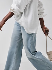 JD Williams Blue Wide Fit Wide Leg Jeggings - Image 4 of 4