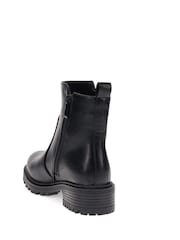Pavers Black Zip-Up Chunky Ankle Boots - Image 3 of 5