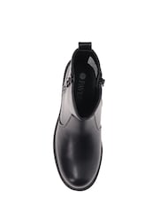 Pavers Black Zip-Up Chunky Ankle Boots - Image 4 of 5