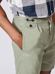 Aubin Green 100% Cotton Oahu Single Pleat Shorts - Image 3 of 3