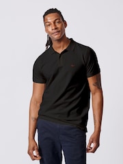 Aubin 100% Cotton Marcel Pique Black Polo Shirt - Image 1 of 3