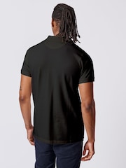 Aubin 100% Cotton Marcel Pique Black Polo Shirt - Image 2 of 3