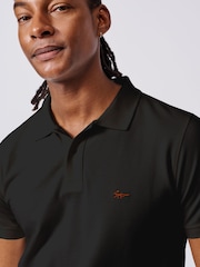 Aubin 100% Cotton Marcel Pique Black Polo Shirt - Image 3 of 3