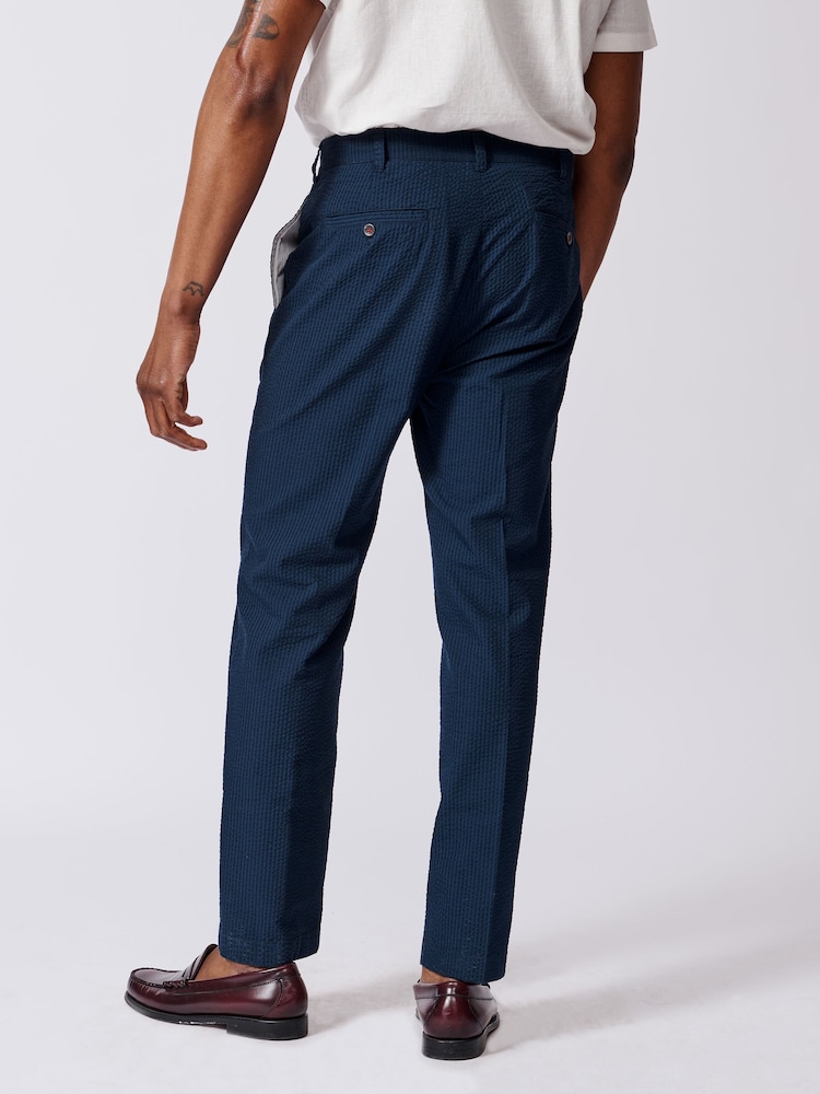 Aubin Stickney Seersucker Relaxed Fit Trousers - Imagen 2 de 4