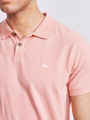 Aubin Pink Marcel Pique 100% Cotton Polo Shirt - Image 3 of 3