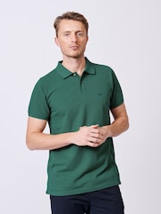 Aubin Green 100% Cotton Marcel Pique Polo Shirt - Image 1 of 3