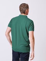 Aubin Green 100% Cotton Marcel Pique Polo Shirt - Image 2 of 3