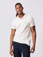Aubin Percy Tipped 100% Cotton White Polo Shirt - Image 1 of 3